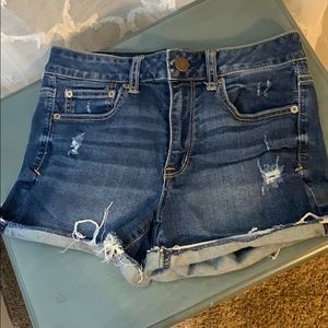 High rise jean shorts
